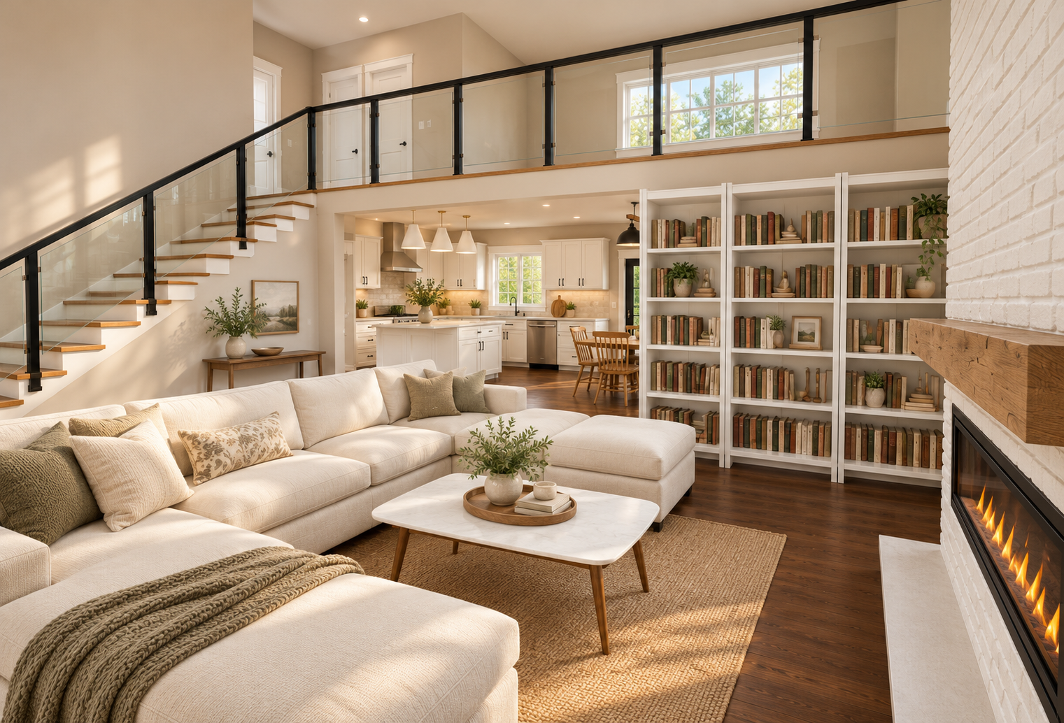 Representative finished AI living room visualization