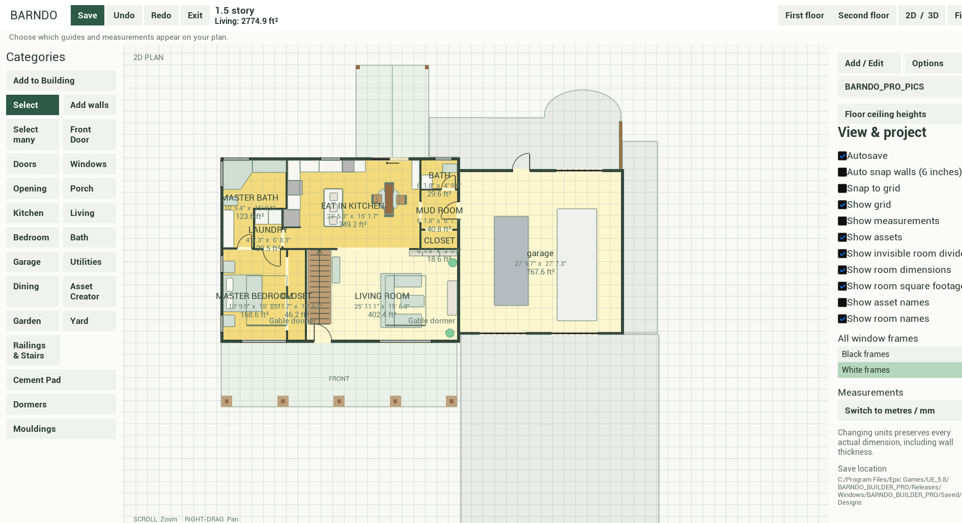 Easy Barndo Designer 2D plan editor