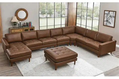 Brown sectional sofa reference